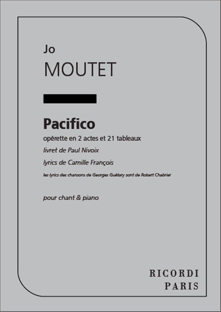 Pacifico Chant Et Piano